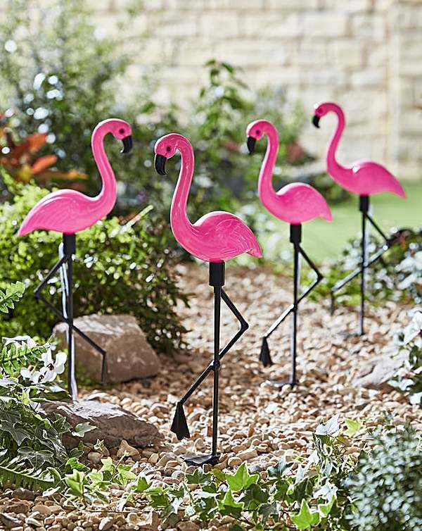 Set 4 Flamingo Solar Stake Lights Plastic Flamingo, Flamingo Lights, Tattoo Plant, Flamingo Garden, Flamingo Decor, Flamingo Art, Outdoor Lighting Landscape, Solar Garden, Outdoor Solar