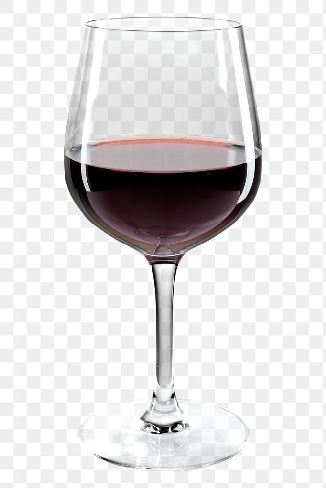 a glass of red wine on a white background