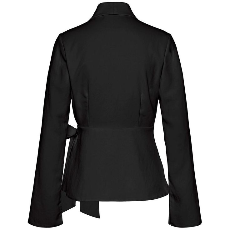 Elevate your style with the LASCANA Women's Lapel Wrap Blouse, an elegant long sleeve top designed to transition seamlessly from work to casual outings. Featuring a chic lapel and flattering wrap design, this V-neck blouse enhances your silhouette while offering a comfortable fit. Crafted from soft, quality fabric, it drapes beautifully, making it ideal for pairing with skirts, trousers, or jeans. Perfect for any occasion, this versatile blouse adds a touch of sophistication to both professional Versatile Fitted Long Sleeve Blazer, Fitted Long Sleeve Versatile Blazer, Sleek Office Tops For Fall, Sleek Fall Office Tops, Solid Lapel Collar Blouse For Fall, Solid Color Lapel Collar Blouse For Fall, Tailored Collared Blouse For Work, Chic Blouse With Lapel Collar, Solid Color Blouse With Lapel Collar For Fall