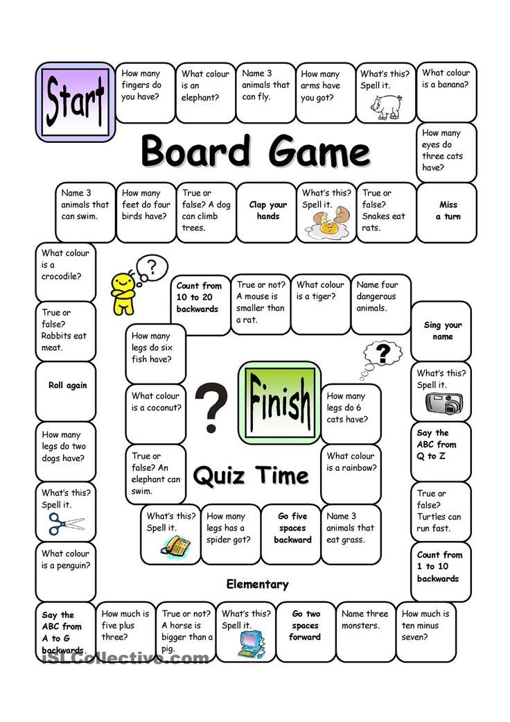 a board game with words and pictures to describe the word's meaning in it