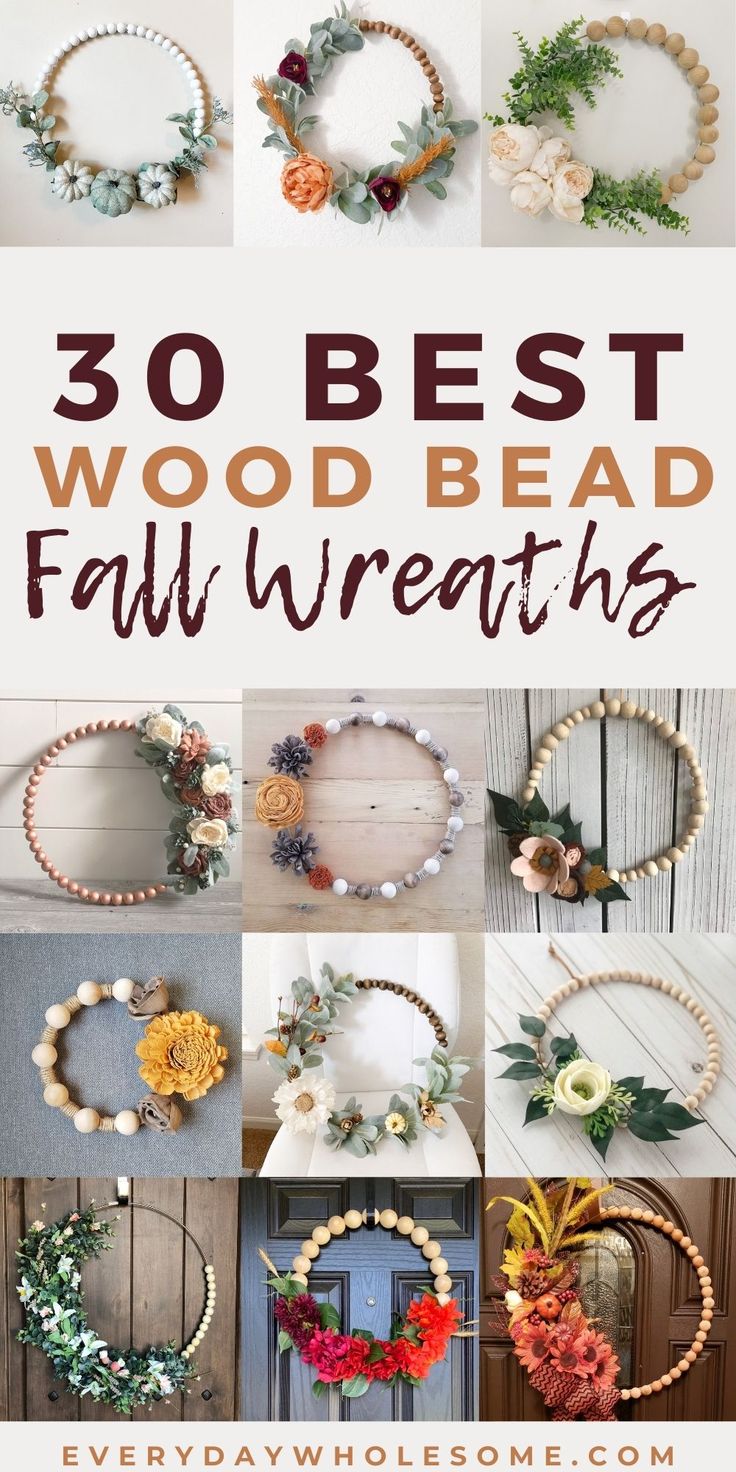 the top 10 best wood bead fall wreaths