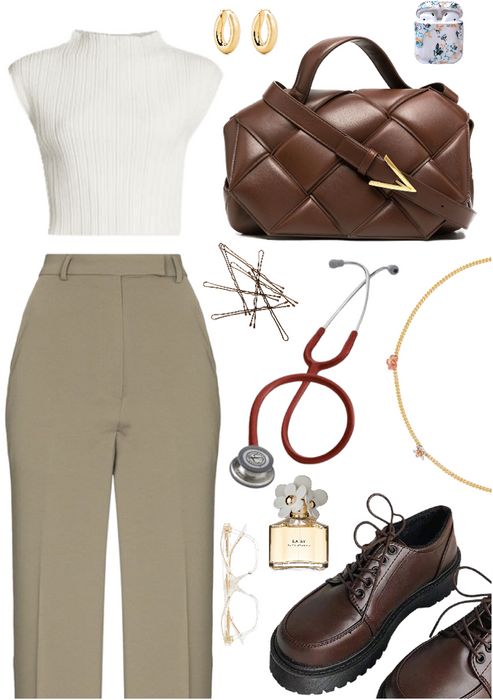 Classy Doctor Outfit, Doctor Female Outfit, Doctor Work Outfit Women, Work Outfits Women Doctor, Doctor Women Outfit, Casual Doctor Outfit, Doctor Aesthetic Outfit, Ashlynn Aesthetic, Doctor Outfit Women Work Wear