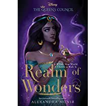 the cover to the book, realm wonders by alexandria monki is shown in purple