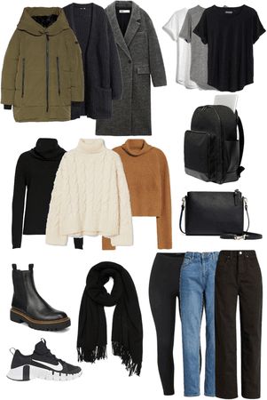 Ultra Light Packing List Outfit | ShopLook Tourist Winter Outfit, Casual Christmas Lunch Outfit, Scandinavian Autumn Fashion, Europe Winter Travel Outfits, Outfits Invierno Juvenil Frio Casual, Winter Carry On Packing, Scotland Travel Outfits, Winter Europe Travel Outfits, Winter Weekend Packing