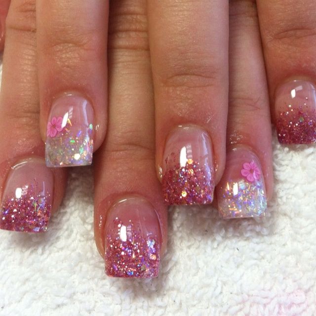 valentine Glitter Acrylic Nail Designs | Glitter acrylic Valentine Nails Pink, Nail Design Glitter, Solar Nails, Nails With Glitter, Super Nails, Nail Salons, Nail Designs Glitter, Acrylic Nail Art, Cute Nail Designs