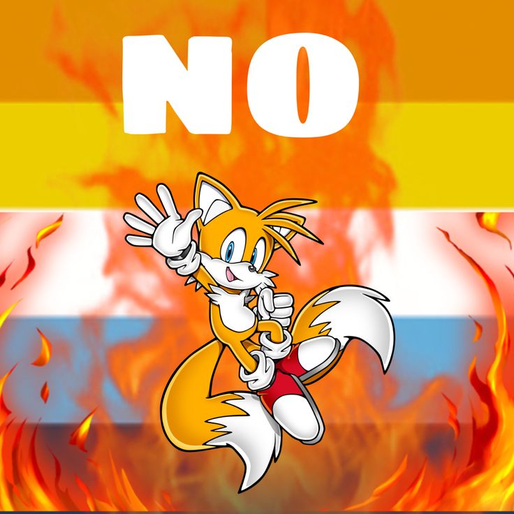 an image of a cartoon character on fire with the word'no'in front of it