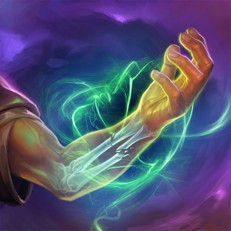 a digital painting of a person's arm and hand