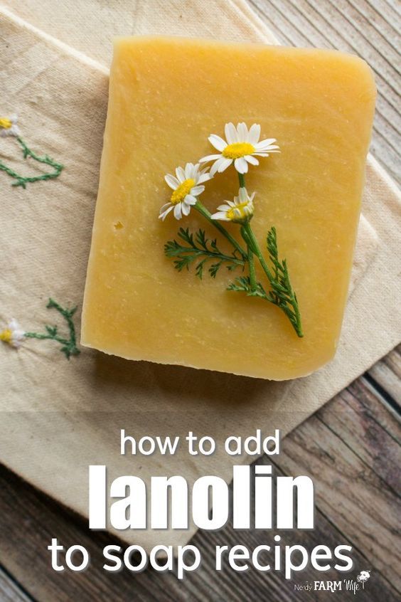 how to add lanolin to soap recipes with chamomile and daisies