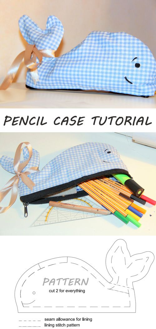 the instructions for how to make a pencil case that looks like a whale with its mouth open