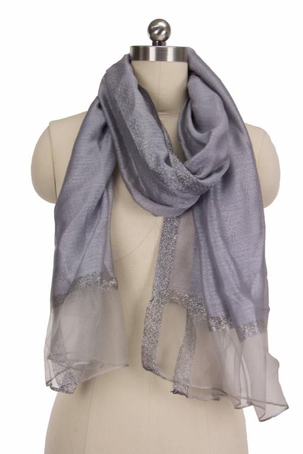 This shimmery layer infuses any outfit with effortless sophistication. Bonus: it looks gorgeous as both a wrap and a scarf. Material: 80% Acrylic & 20% Silk, Lurex Size: 32" x 75" Imported Elegant Festive Party Scarves, Elegant Scarves For Formal Festive Occasion, Elegant Festive Silk Shawl, Elegant Silk Shawl Scarf For Festive Occasions, Elegant Silk Shawl For Festive Occasions, Elegant Formal Scarves For Festive Occasions, Elegant Evening Scarves For Spring, Elegant Festive Pashmina Shawl, Elegant Winter Festive Shawl