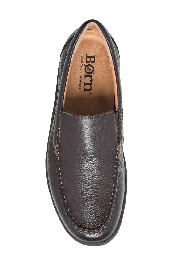 Supple leather defines a charming loafer built using Opanka handcrafted construction for lasting appeal. Cushioned EVA footbed with arch support Leather upper and lining/rubber sole Imported Classic Brown Leather Shoes With Ortholite Insole, Leather Slip-on Dress Shoes With Ortholite Insole, Formal Slip-ons With Swift Leather And Round Toe, Brown Swift Leather Plain Toe Loafers, Brown Swift Leather Closed Toe Loafers, Swift Leather Loafers With Round Toe And Leather Lining, Leather Lined Swift Leather Loafers With Round Toe, Formal Swift Leather Moccasins With Moc Toe, Leather Moccasins With Ortholite Insole