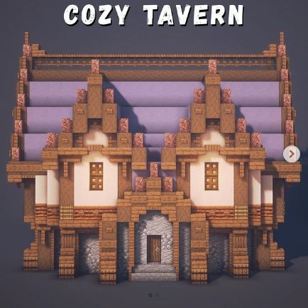 an image of a building with the words cozy tavern on it's front side