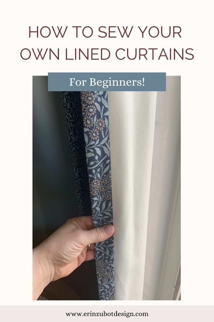 A hand holding a william morris patterned floral curtain to show the backside which is lined with blackout fabric Sewing Classes For Beginners, Diy Drapes, Curtain Sewing Pattern, Custom Drapery Panels, Curtain Tutorial, Sewing Cushions, No Sew Curtains, Simple Curtains, Custom Drapery