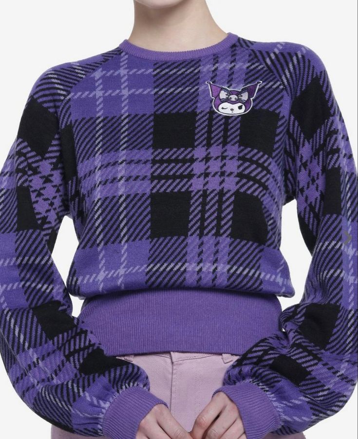 Hot Topic Trendy Purple Knit Tops, Purple Knit Crew Neck Top, Purple Crew Neck Knit Sweater, Purple Knit Crew Neck Sweater, Trendy Purple Knitted Sweater, Purple Knit Long Sleeve Top, Purple Long Sleeve Knit Top, Purple Knitted Long Sleeve Top, Trendy Purple Knitted Tops