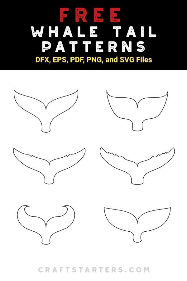 free printable whale tail patterns for paper crafts