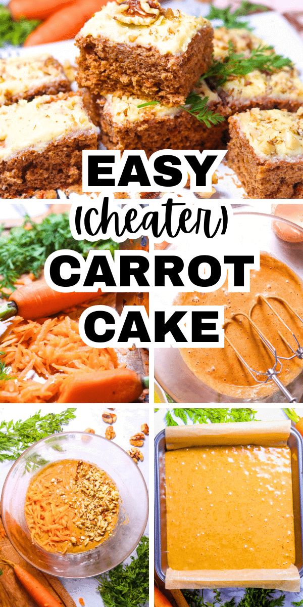 easy cheesy carrot cake recipe that is perfect for easter or any time of the year