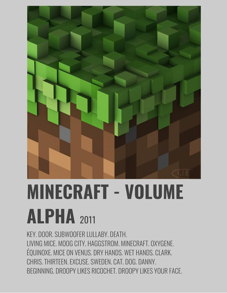 an image of the cover of minecraft - volumee, with text below it