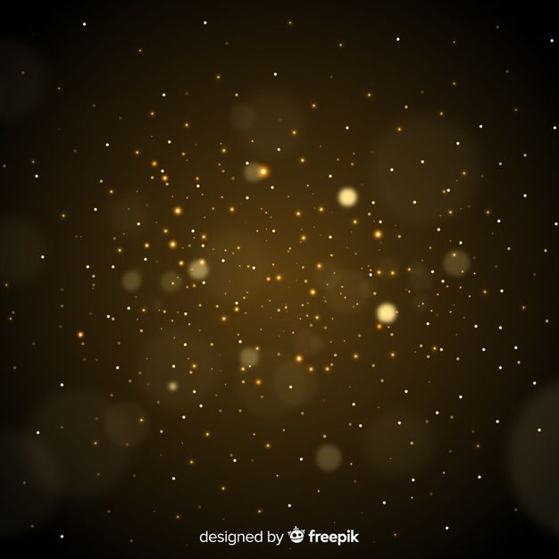 gold sparkles on a black background