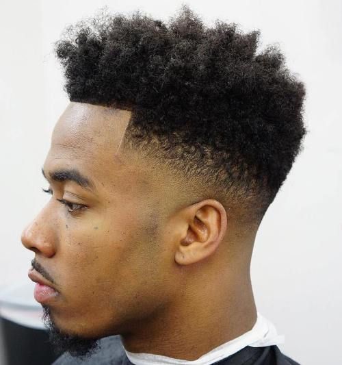 Natural High Top Fade With Line Up High Top Fade Haircut, Curly High Top Fade, Top Fade Haircut, Hairstyles For Black Men, Curly Hair Fade, Taper Fade Haircut, Black Men Haircuts, Faded Hair, Hair Kids