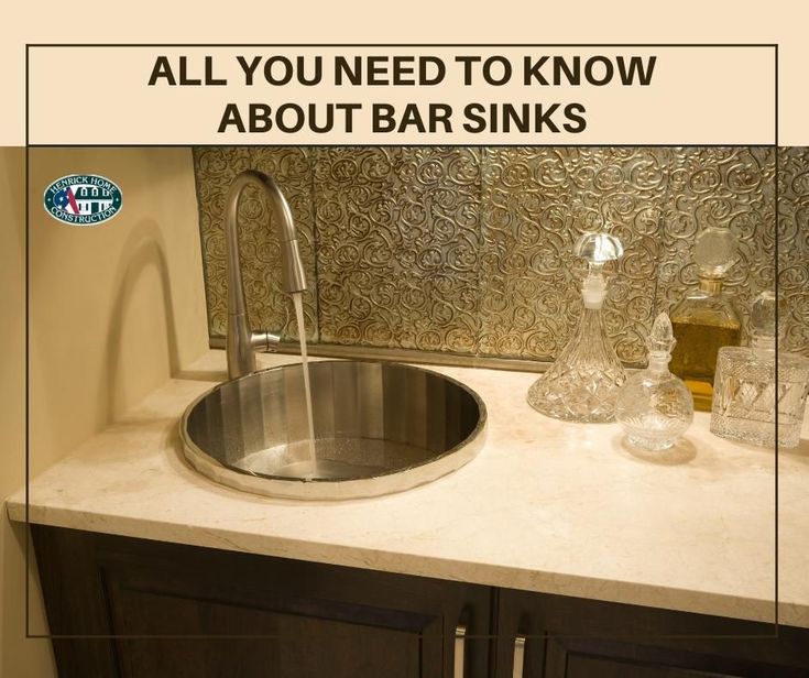 a kitchen sink with the words all you need to know about bar sinks