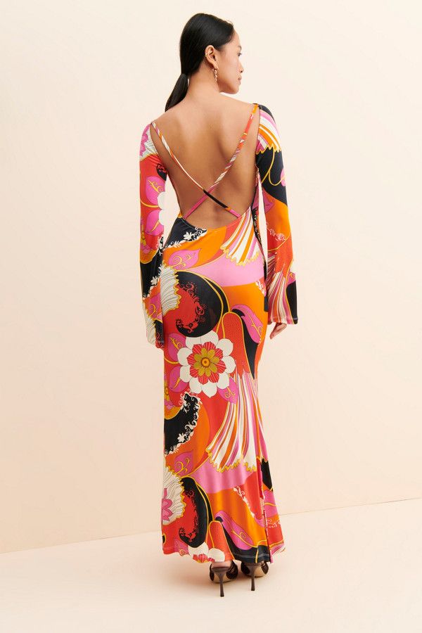 Rent Zella Maxi Dress from Nuuly. Pick 6 items for $98/month. Free shipping + returns. Floral Print Maxi Dress For Night Out, Orange Fitted Maxi Dress For Night Out, Fitted Orange Maxi Dress For Night Out, Floral Print Maxi Dress For Party, Fitted Orange Maxi Dress For Date Night, Chic Floral Print Maxi Dress For Party, Chic Fitted Floral Print Maxi Dress, Floral Print Backless Maxi Dress For Evening, Backless Floral Print Maxi Dress For Evening