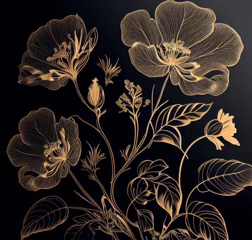 an image of some flowers on a black background