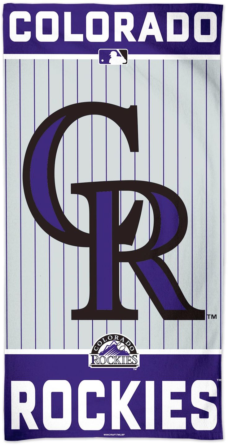 the colorado rockies baseball team's home plate is shown in purple and white stripes