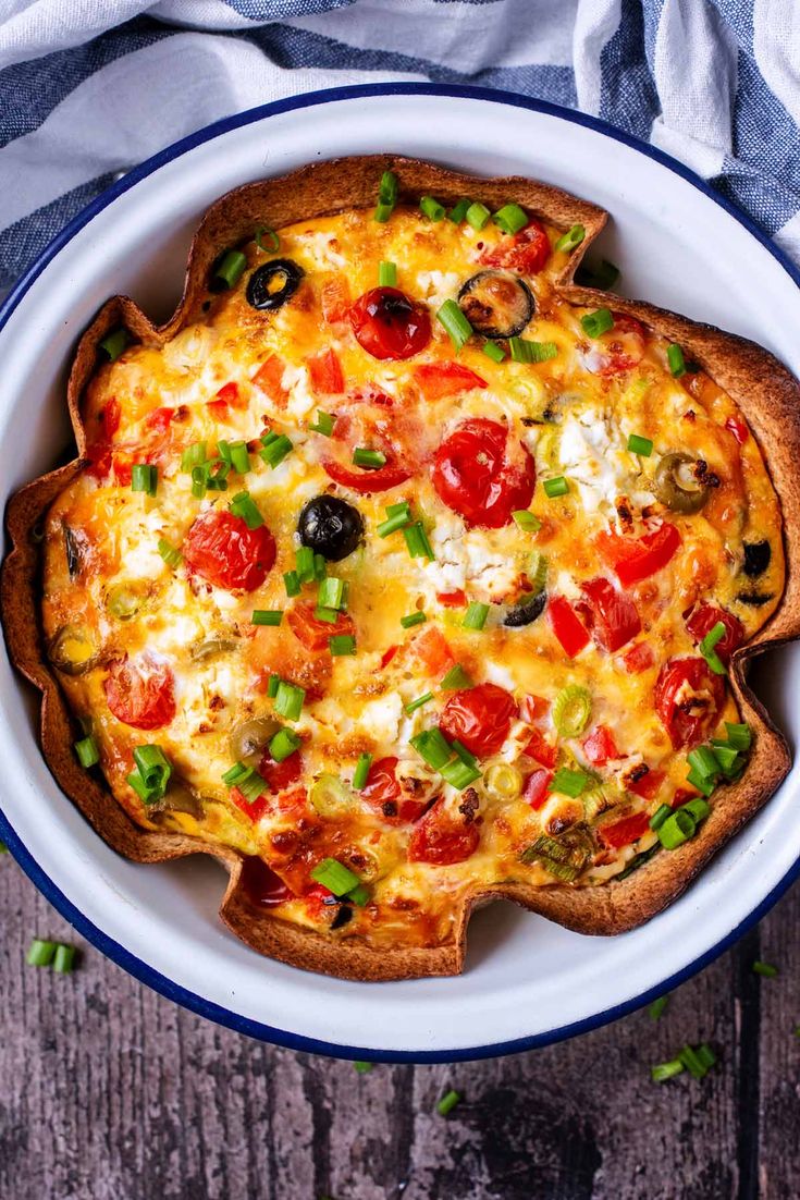 an overhead view of a pizza in a bowl