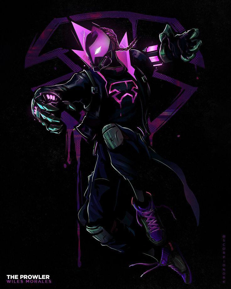 an image of a man in the dark with purple paint on his face and arms