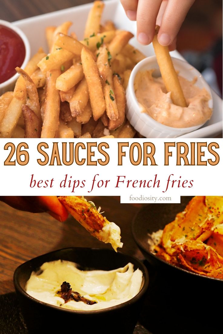 french fries with dipping sauces for fries