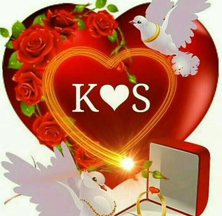 an image of a heart with roses and doves around it that says kos