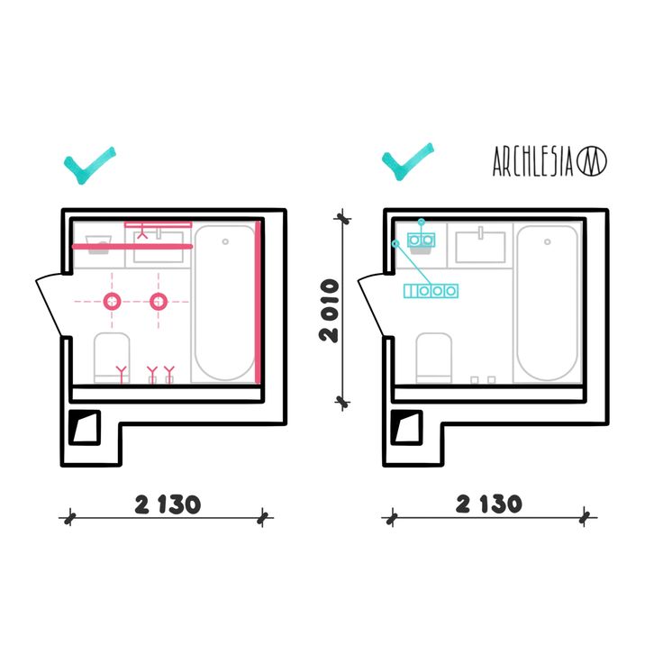 the floor plan for an apartment with two separate rooms and one room on each side