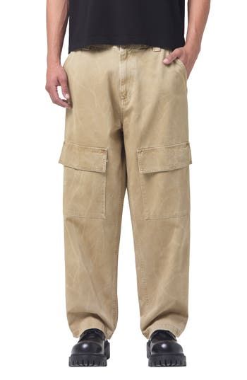 Roomy and relaxed, these cargo pants cut from soft cotton twill feature light fading and plenty of roomy pockets for holding a day's essentials. 29 1/2" inseam; 20" leg opening; 13 1/2" front rise; 16 1/2 back rise (size 29) Zip fly with button closure Front slant pockets; back flap-patch pockets; cargo flap-patch pockets 100% cotton Machine wash, tumble dry Made in the USA of imported fabric Relaxed Fit Straight Cargo Pants, Relaxed Fit Tapered Leg Cargo Pants With Pockets, Relaxed Fit Cargo Trousers With Multiple Pockets, Relaxed Fit Cotton Cargo Jeans, Relaxed Fit Cotton Cargo Pants With Pockets, Cotton Cargo Jeans With Relaxed Fit, Cotton Cargo Jeans With Multiple Pockets And Relaxed Fit, Cotton Tapered Leg Cargo Pants With Multiple Pockets, Cotton Cargo Pants With Multiple Pockets And Tapered Leg