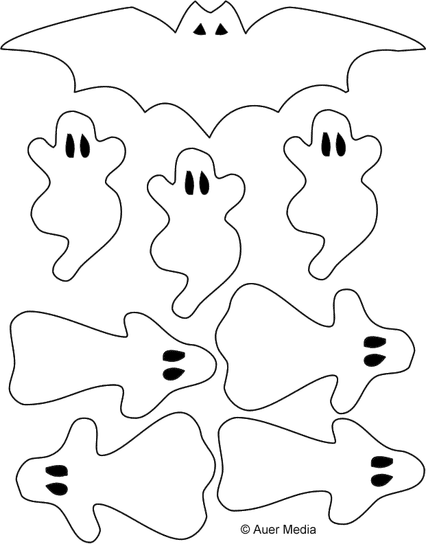 halloween ghost cut outs for kids to make