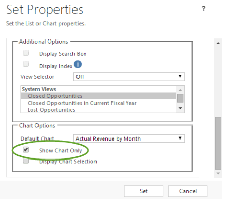 subgrid as chart properties