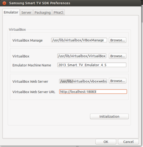 Emulator settings in Eclipse Samsung SDK 4.5 Linux