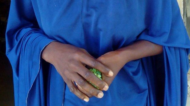 A female Boko Haram member arrested by the security forces in July 2014