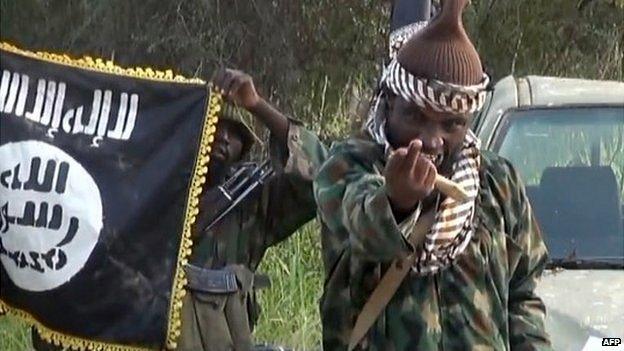 A screengrab taken on 2 October 2014 from a video released by the Nigerian Islamist extremist group Boko Haram and obtained by AFP shows the leader of the Nigerian Islamist group Boko Haram, Abubakar Shekau