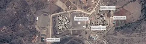 Google Satellite image of the Nkandla homestead in 2013