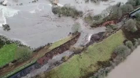 Flooded canal in Cheshire