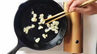 Make Garlic chips and infused oil