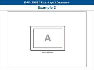 IDPF - EPUB 3 Fixed-Layout Documents

          Example 2
 