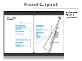 Fixed-Layout
               iPad at Work
               Volume 2
               Apple iBookstore
 