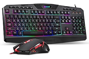 Redragon S101 Gaming Keyboard, M601 Mouse, RGB Backlit Gaming Keyboard, Programmable Backlit Gaming Mouse, Value Combo Set [N