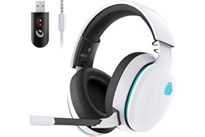 Gtheos 2.4GHz Wireless Gaming Headset for PS5, PS4 Fortnite & Call of Duty/FPS Gamers, PC, Nintendo Switch, Bluetooth 5.3 Gam