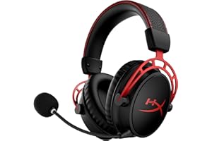 HyperX Cloud Alpha Wireless - Gaming Headset for PC, 300-hour battery life, DTS Headphone:X Spatial Audio, Memory foam, Dual 