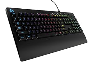 Logitech G213 Prodigy Gaming Keyboard, LIGHTSYNC RGB Backlit Keys, Spill-Resistant, Customizable Keys, Dedicated Multi-Media 