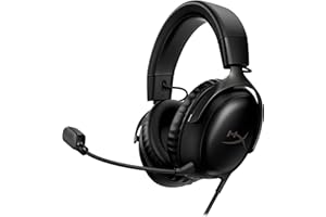 HyperX Cloud III – Wired Gaming Headset, PC, PS5, Xbox Series X|S, Angled 53mm Drivers, DTS Spatial Audio, Memory Foam, Durab