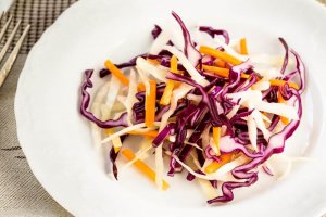 Asian Style Cabbage Slaw With Soy Ginger Dressing Recipe Image