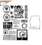 Elizabeth Craft Designs - Magical Moments Stamp and Die Set Stamp & Die Set (Winter Bliss)